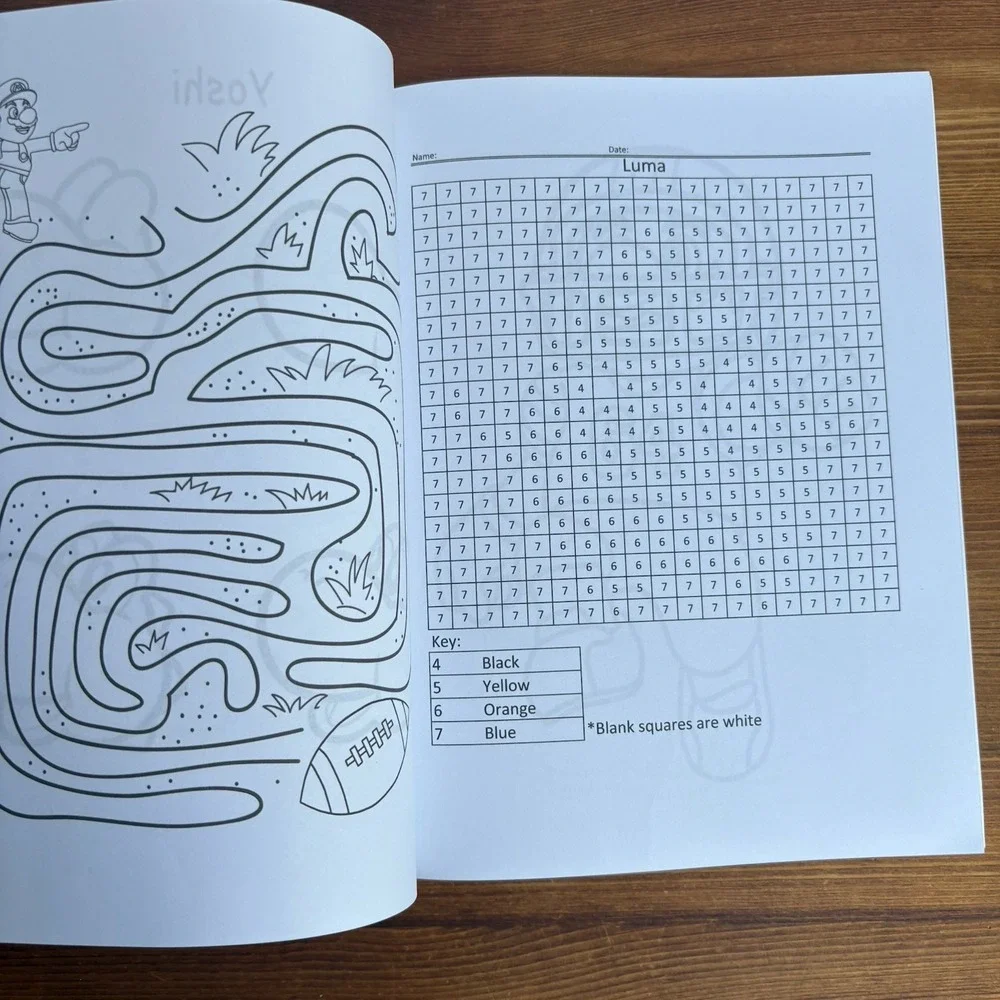 Super Mario Activity Book for Kids Coloring Puzzles Mazes Paperback